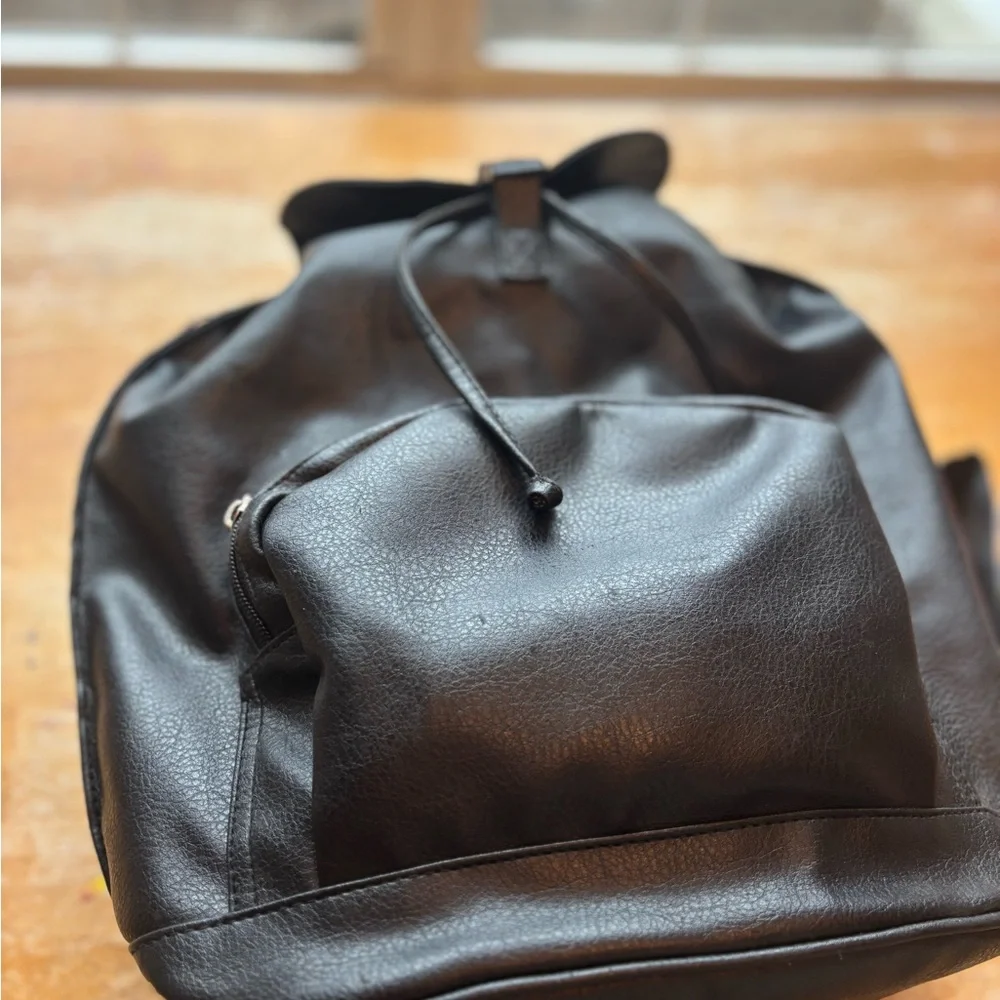 Unlisted by Kenneth Cole Black Leather Backpack